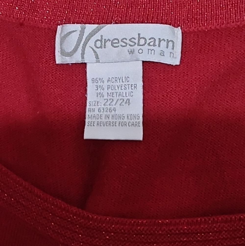Sweater tank top with metallic trim | Dress Barn | 22/24 - Picture 5 of 5